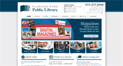 Desktop Screenshot of florhamparklib.org