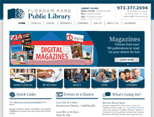 Tablet Screenshot of florhamparklib.org